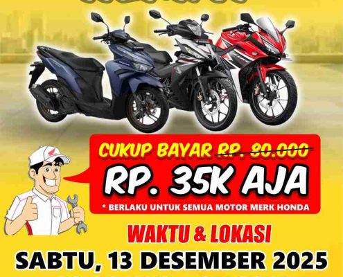 promo servis motor honda hemat